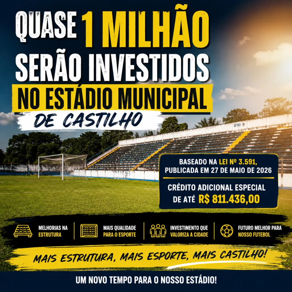 Investimento de R$ 811 mil no Estádio Municipal de Castilho