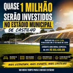 Investimento de R$ 811 mil no Estádio Municipal de Castilho