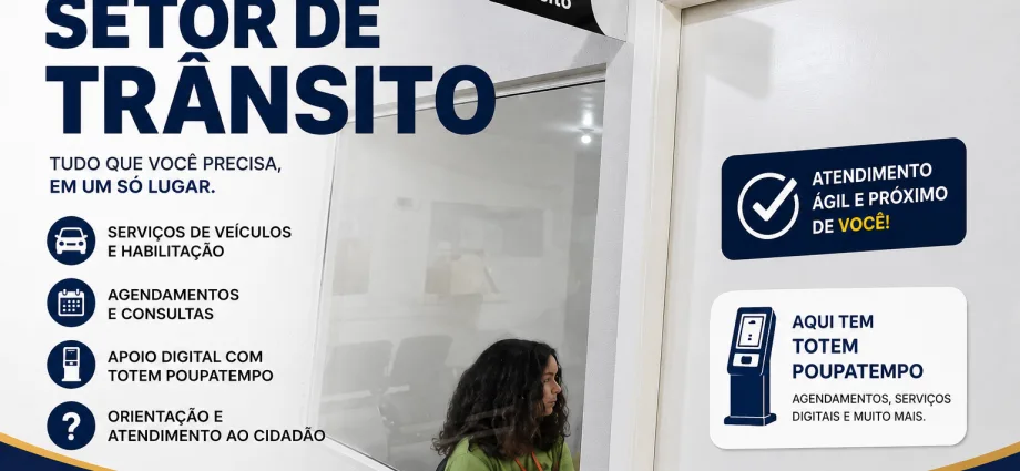 Setor de trânsito do CAC de Castilho reúne serviços de veículos, CNH e apoio digital ao cidadão