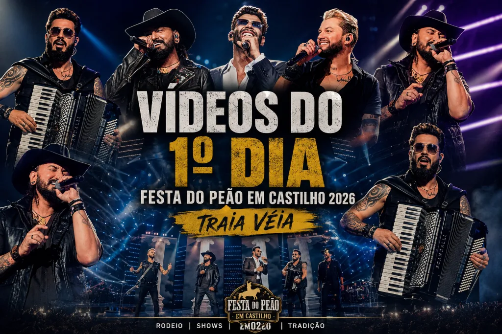 Vídeos do 1º dia da Festa do Peão em Castilho 2026 – Traia Véia
