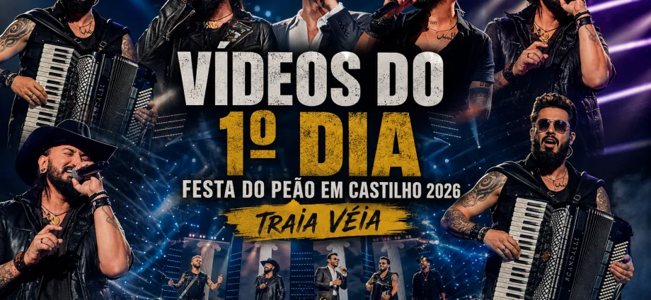 Vídeos do 1º dia da Festa do Peão em Castilho 2026 – Traia Véia
