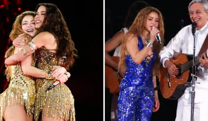 Shakira brilha em show no Rio com grandes nomes da música brasileira