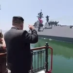 Coreia do Norte apresenta seu maior destróier, marcando avanço na marinha
