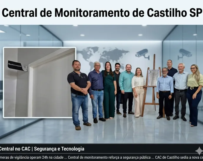 Monitoramento Municipal de Castilho acompanha cerca de 150 câmeras e toda a frota da prefeitura Monitoramento Municipal de Castilho acompanha cerca de 150 câmeras e toda a frota da prefeitura