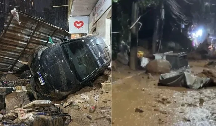 Deslizamento de Terra Interdita Acesso à Rocinha Após Chuvas Intensas no RJ