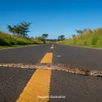 JIBOIA ATRAVESSA ESTRADA DA PRIMAVERA E CHAMA ATENÇÃO EM CASTILHO