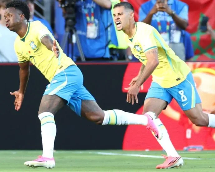 VINÍCIUS JÚNIOR MARCA GOLAÇO E EMPATA JOGO CONTRA MARROCOS