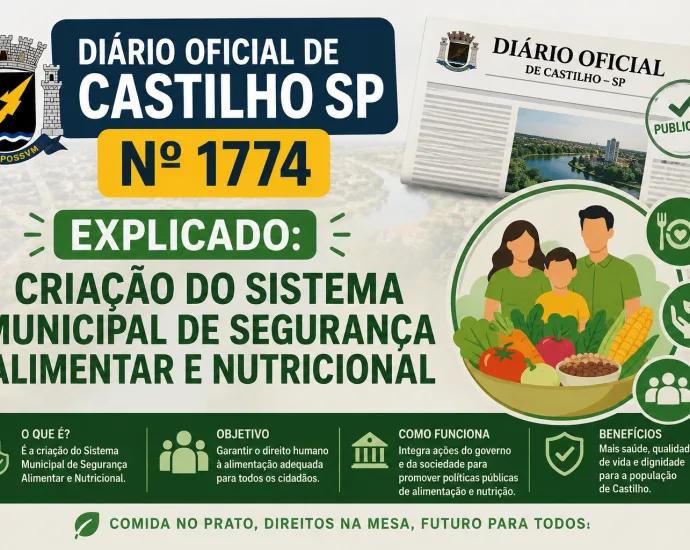 Castilho Institui Sistema Municipal de Segurança Alimentar e Nutricional