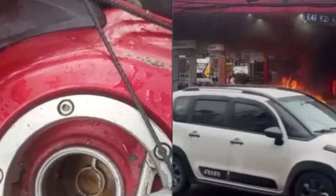 Homem provoca incêndio em posto de combustíveis após acusar gasolina de adulteração no Rio Homem provoca incêndio em posto de combustíveis após acusar gasolina de adulteração no Rio
