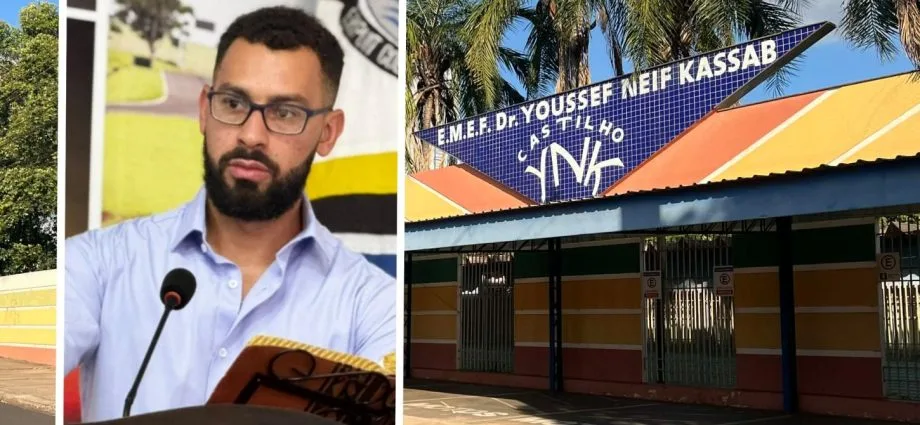 JOÃO DO ESPETO COBRA REFORMA NA ESCOLA YOUSSEF NEIF KASSAB EM CASTILHO (SP)