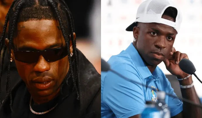 Travis Scott compartilha foto de Vinicius Jr. após jogo do Brasil na Copa do Mundo