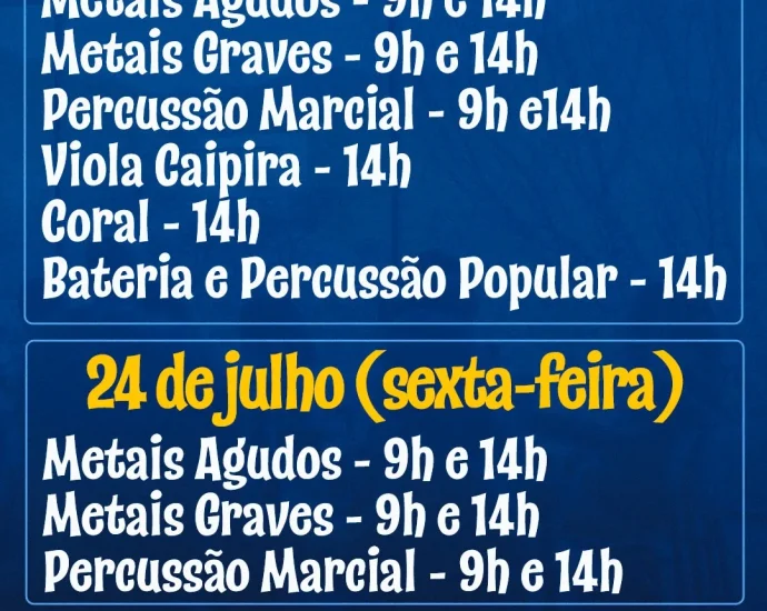 FESTIVAL DE INVERNO 2026 EM CASTILHO ANUNCIA WORKSHOPS GRATUITOS