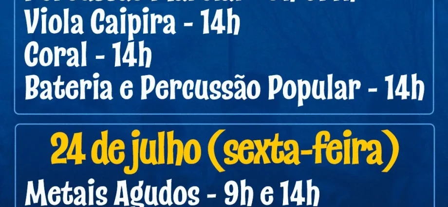 FESTIVAL DE INVERNO 2026 EM CASTILHO ANUNCIA WORKSHOPS GRATUITOS