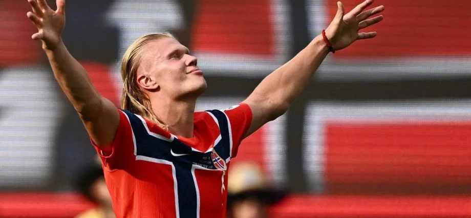 CONCURSO DE SÓSIAS DE HAALAND ANIMA PRÉ-JOGO DE NORUEGA X INGLATERRA