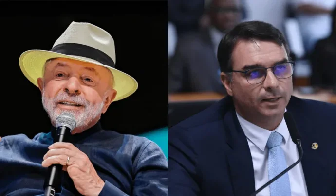 Pesquisa aponta Lula com 45% e Flávio Bolsonaro com 40% em cenário de segundo turno
