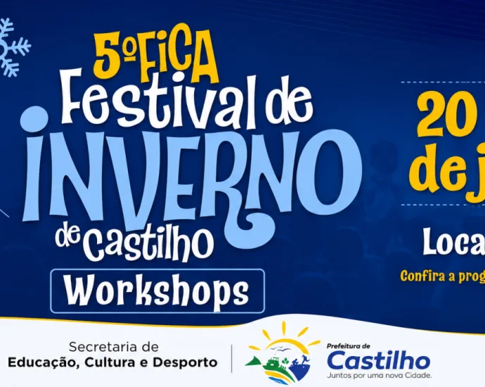 5º FESTIVAL DE INVERNO DE CASTILHO OFERECE WORKSHOPS GRATUITOS