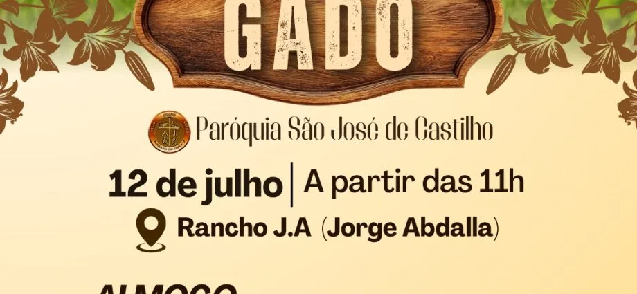 Paróquia São José de castilho promove tradicional Leilão de Gado no dia 12 de julho domingo Paróquia São José de castilho promove tradicional Leilão de Gado no dia 12 de julho domingo
