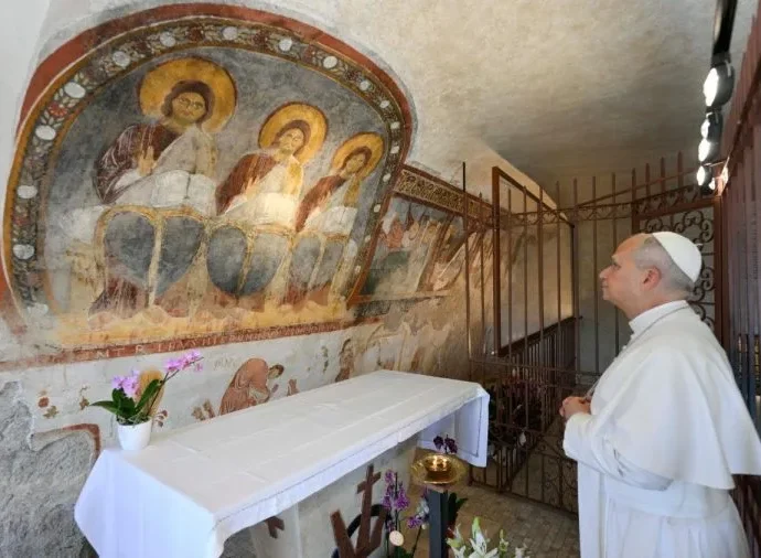 Papa Leão XIV realiza visita ao Santuário de Vallepietra
