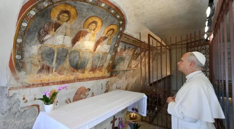 Papa Leão XIV realiza visita ao Santuário de Vallepietra