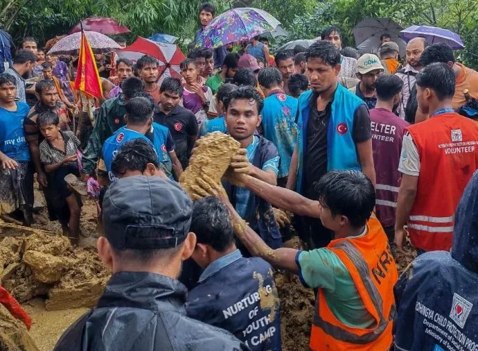 Tragédia em Cox’s Bazar: cinco crianças Rohingya morrem em deslizamento de terra