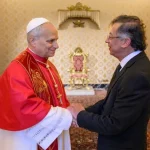 Leão XIV se reúne com o presidente da Colômbia, Gustavo Petro