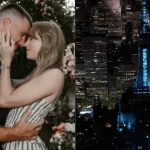 Empire State Building homenageia casamento de Taylor Swift com mudança de cores