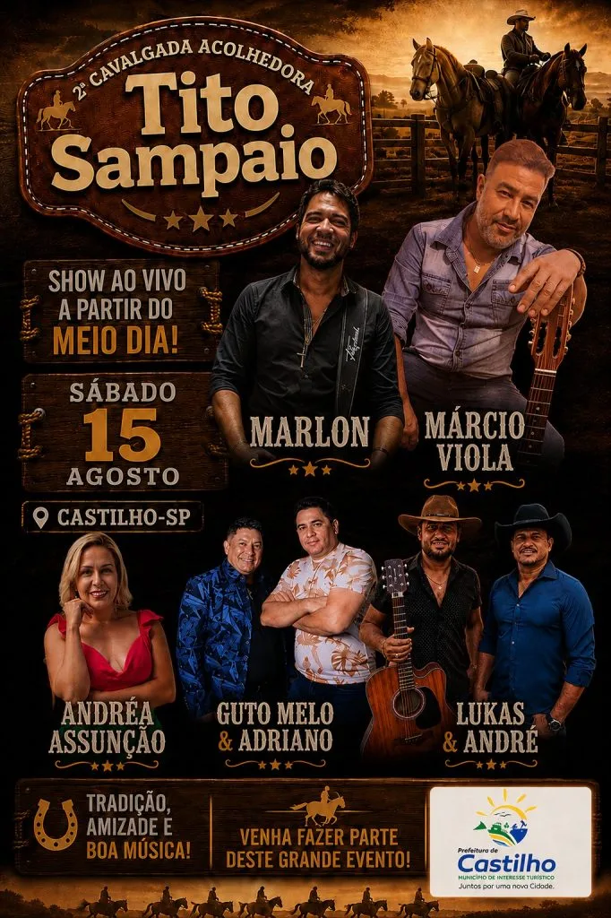 Cavalgada Tito Sampaio em Castilho 2026 