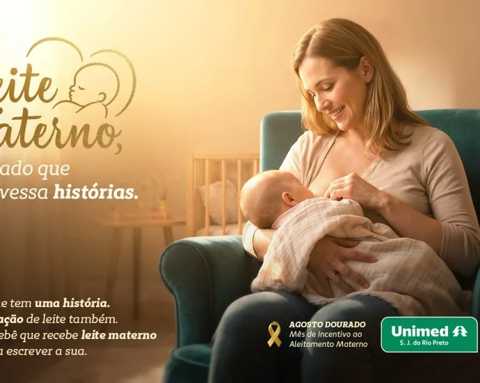Unimed Rio Preto apoia amamentação com campanha no Agosto Dourado