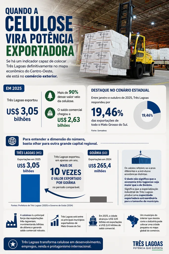 Três Lagoas pode ser a “capital industrial” do Centro-Oeste? Números ajudam a explicar