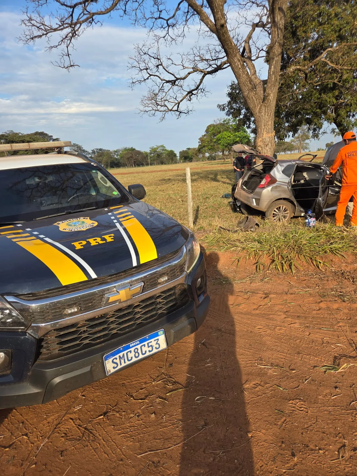 Homem ferido em acidente após fuga da PRF com drogas em Três Lagoas