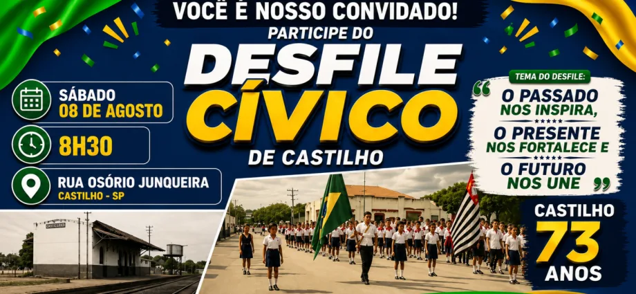 Desfile Cívico celebra 73 anos de emancipação em Castilho