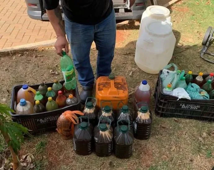 Castilho realiza nova coleta de óleo de cozinha usado para conscientização ambiental