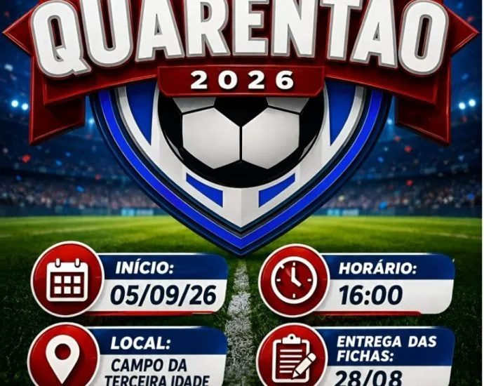 Copa Quarentão de Castilho 2026 abre inscrições; veja prazo,