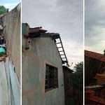Temporal destelha casas e causa desalojamento em Palmeira d'Oeste