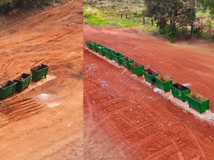 Três Lagoas amplia número de caçambas para descarte de resíduos na BR-158