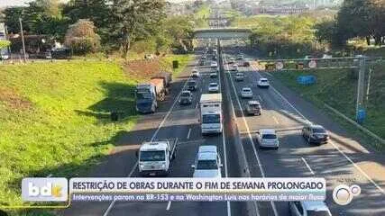 Obras nas rodovias de Rio Preto param no pico da saída para o feriado