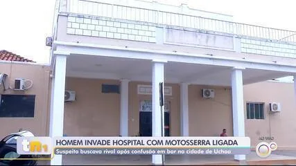 Homem invade UBS em Uchoa com motosserra após briga em bar e causa pânico