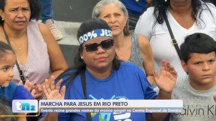 Marcha para Jesus reúne milhares de fiéis e shows gospel em Rio Preto
