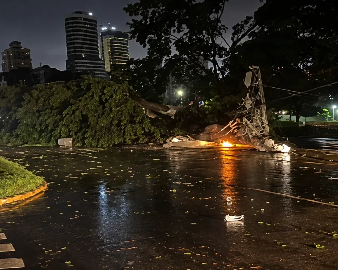 Tempestade causa estragos em Campo Grande e deixa bairros sem energia