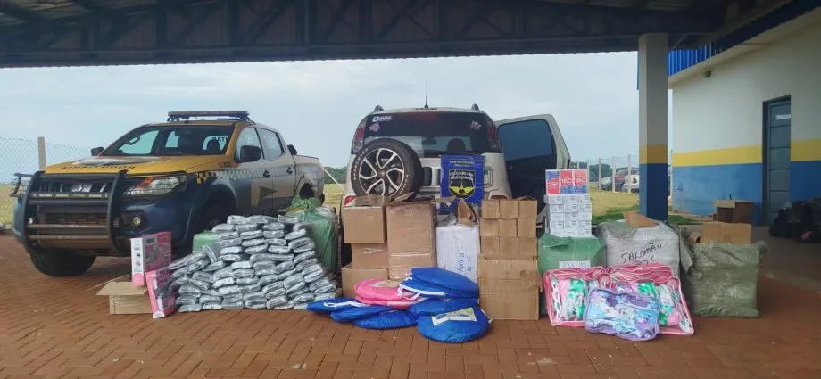 Apreensão de R$ 122 mil em produtos paraguaios pela PMRv em Maracaju Apreensão de R$ 122 mil em produtos paraguaios pela PMRv em Maracaju