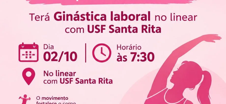Outubro Rosa terá ginástica laboral em Três Lagoas