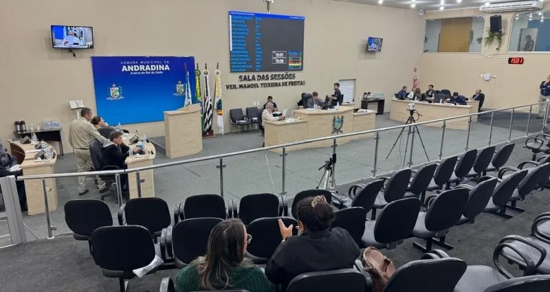 Câmara Municipal de Andradina avalia quatro projetos de lei na segunda-feira