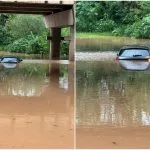 Chuva causa alagamentos e queda de ponte em cidades do interior de SP