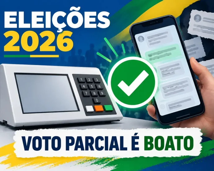 Eleições 2026: voto parcial é boato e não anula escolhas