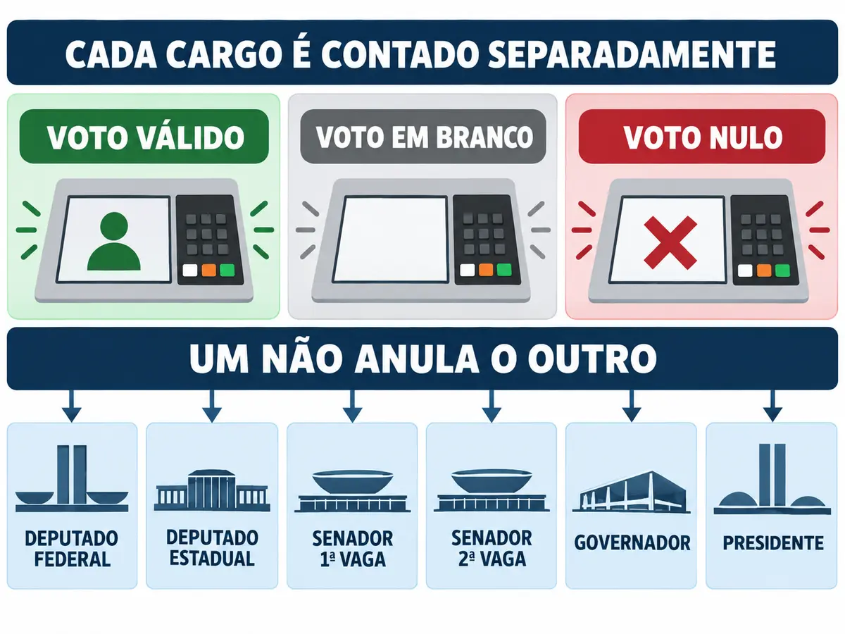 Eleições 2026: voto parcial é boato e não anula escolhas Eleições 2026: voto parcial é boato e não anula escolhas