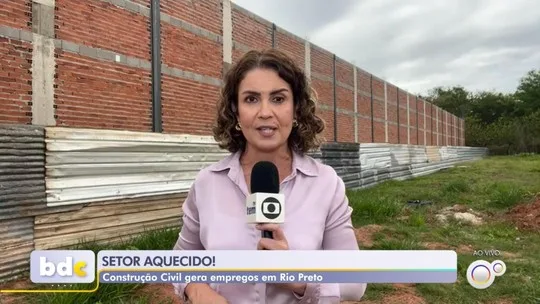 Construção civil gera mais de 2 mil vagas de emprego na região de Rio Preto - Programa: Bom Dia Cidade – Rio Preto