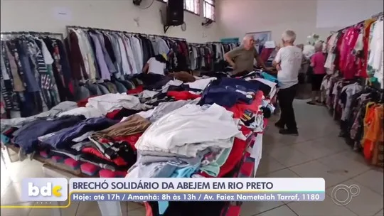 Brechó solidário da Abejem em Rio Preto coloca mais de 40 mil peças à venda - Programa: Bom Dia Cidade – Rio Preto