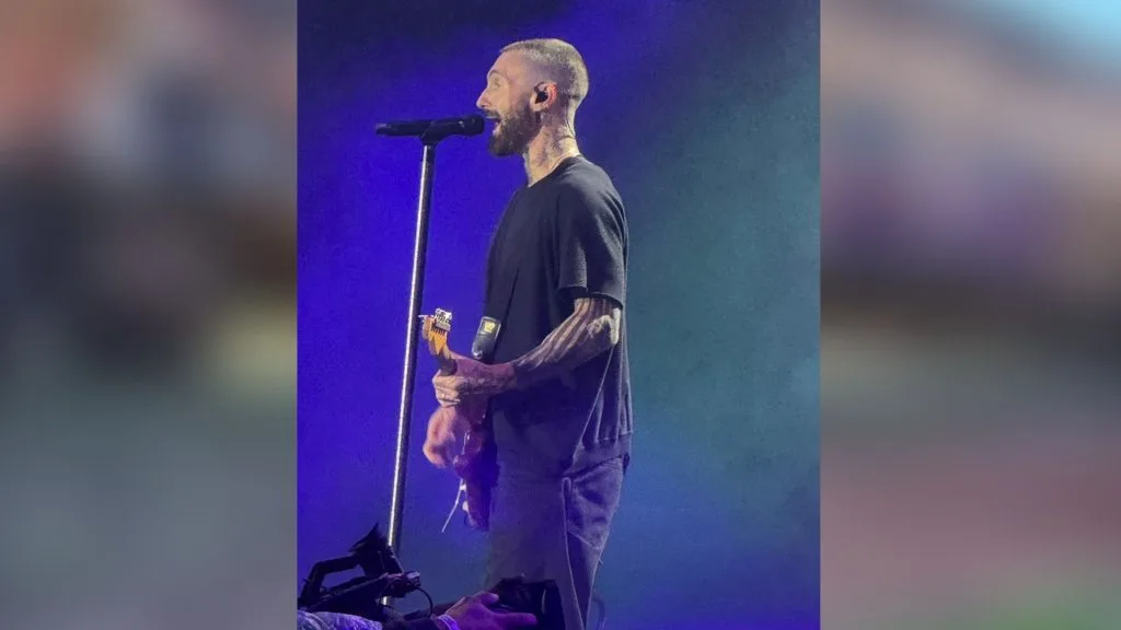 Maroon 5 em Rio Preto — Foto: Flávia Facin/Arquivo pessoal