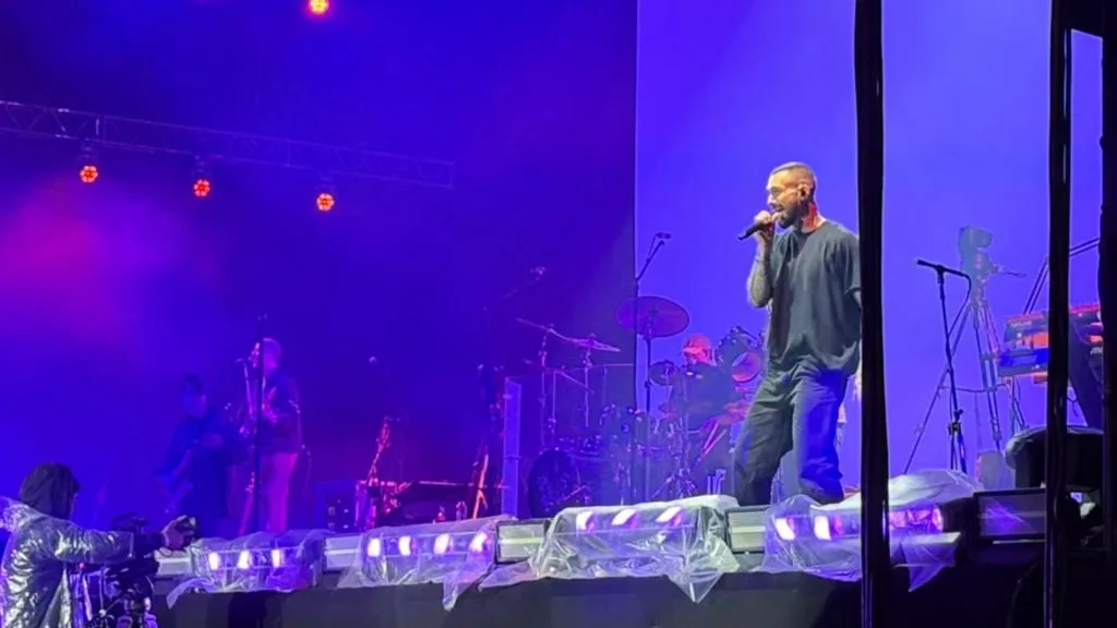 Maroon 5 em Rio Preto — Foto: Henrique Souza/g1