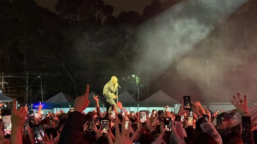 Maroon 5 em Rio Preto — Foto: Henrique Souza/g1